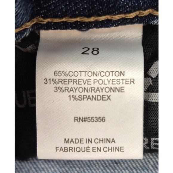 NWT Blue Revival Recycled Denim Teresa Crystal Studs Straight Ankle Jean 28x27 - Picture 5 of 9